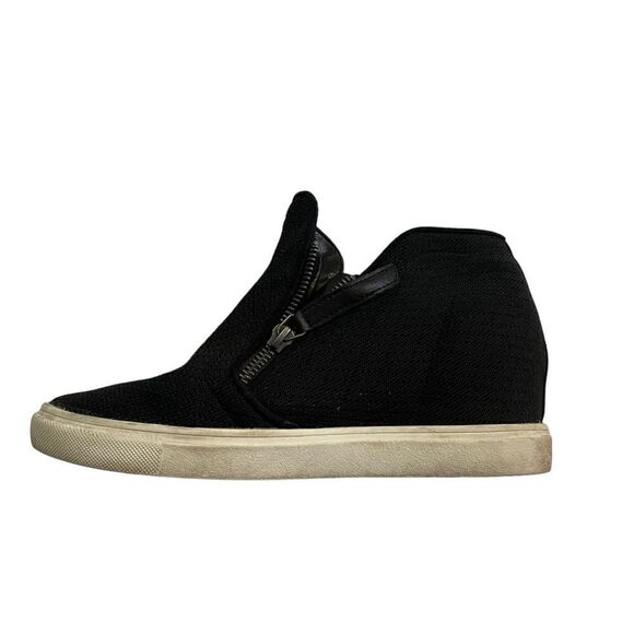 MADDEN GIRL Preston Wedgie Sneaker Black Size 7.5 - Picture 3 of 8